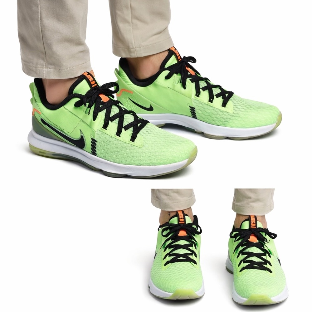 Nike LeBron Witness 5 "Grinch" Lime Glow Basketball Shoes Mens 10.5 CQ9380-300